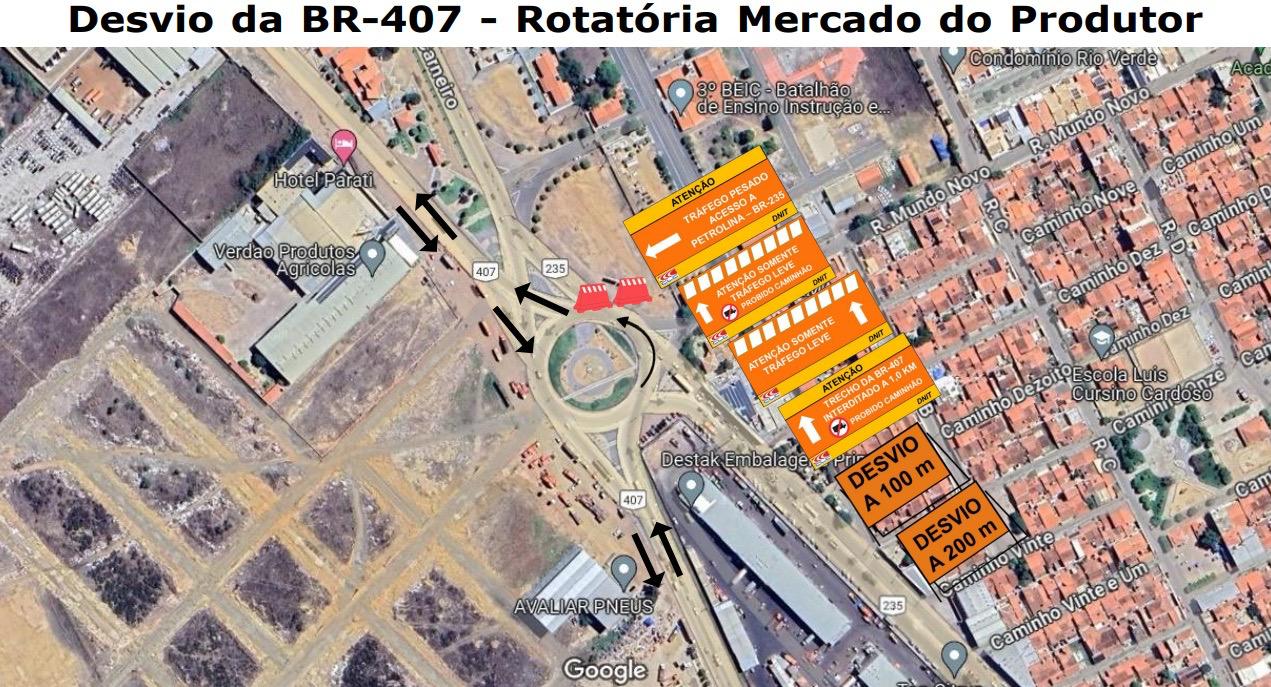 Confira as alterações no tráfego da BR-407 em Juazeiro (BA) para veículos pesados a partir de 1º de abril — Blog Edenevaldo Alves