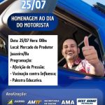 Dia do Motorista será celebrado com ação especial no Mercado do Produtor