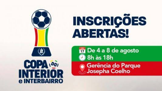 Abertas inscrições para Copa do Interior e o Campeonato Interbairro de Petrolina