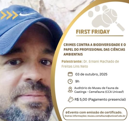 Cemafauna promoverá encontro sobre crimes ambientais no 4º First Friday