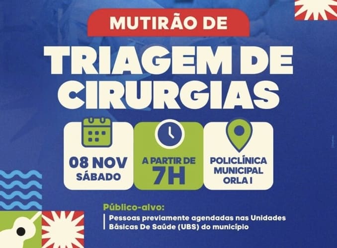Juazeiro realizará nova triagem de cirurgias na Policlínica Municipal Juazeiro realizará nova triagem de cirurgias na Policlínica Municipal
