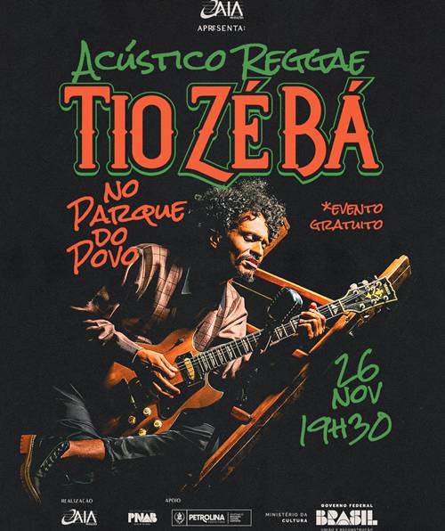Festival ‘Arte ao Redor’ receberá acústico do Tio Zé Bá no Parque do Povo
