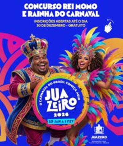 Inscrições no Concurso de Rei Momo e Rainha do Carnaval 2026 entram na reta final