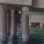 Alerta: Pilastra da ponte perto da Ilha do Fogo estaria causando choque elétrico